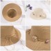  Straw Sun Hat Wide Brim Flower Decor Casual Beach Holiday Sunshade Hats  eb-27942333